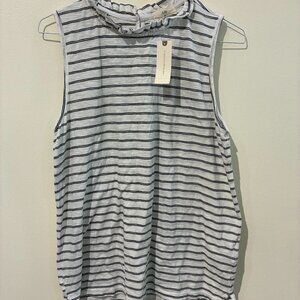 NWT Anthropologie t.la Black & White Striped Tank Top - Women's S